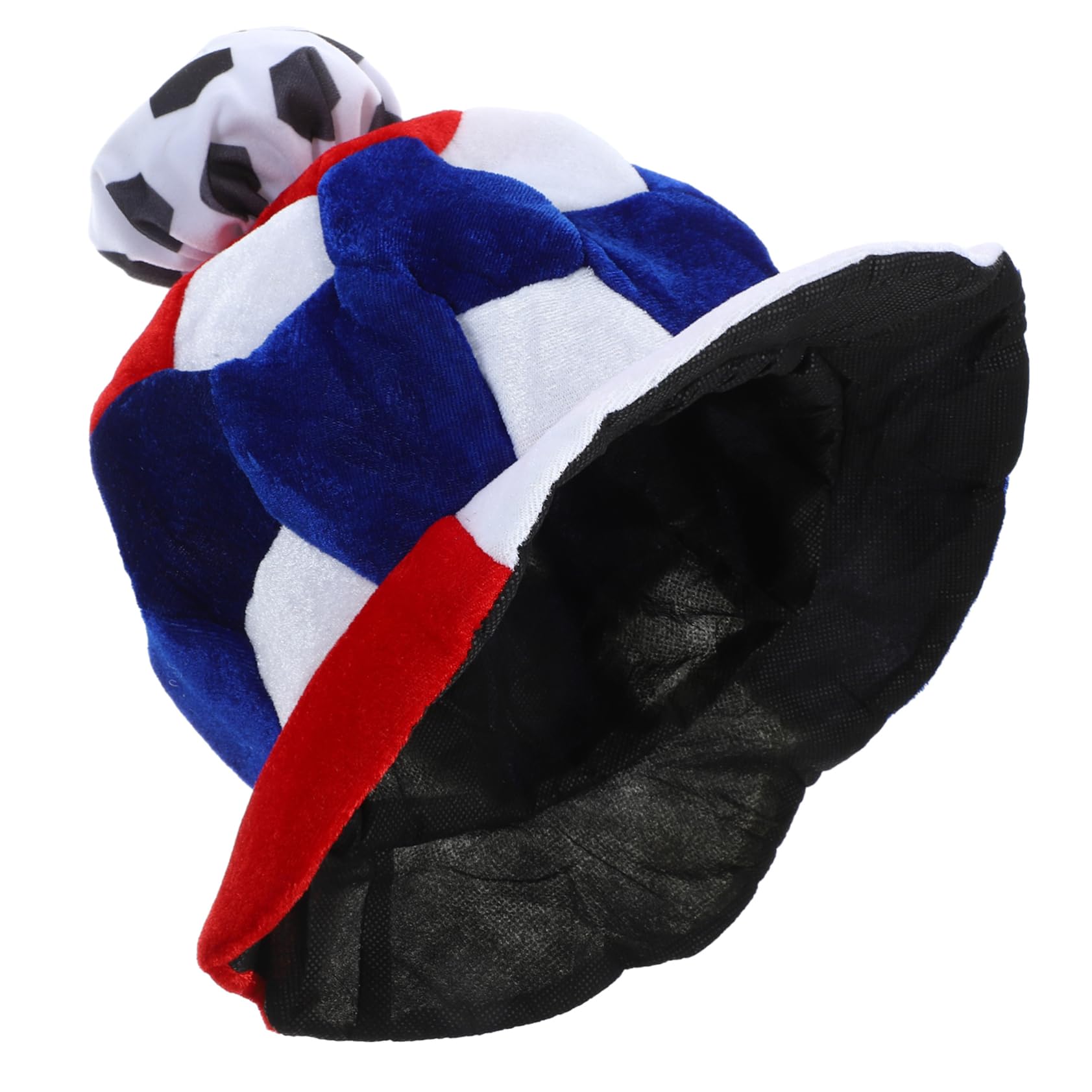 Gorra De Gorras De Fútbol Sombrero De Peluche Sombrero De Juego De Fútbol Decoración De La Cabeza Accesorio De Animador o De Felpa Novedoso De Lana