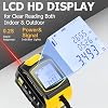 Cinta métrica láser digital 4 en 1 de 100m/328ft con cinta de 5m/16ft | Medidor de distancia láser, ángulo de doble eje, nivelación de línea cruzada, producto láser Clase II, salida < 1mW 5