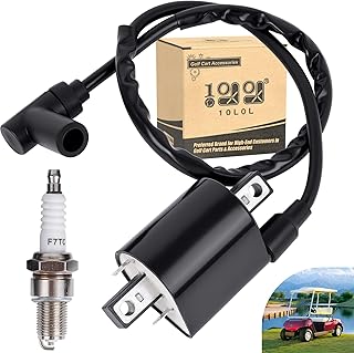 10L0L Golf Cart Ignition Coil & Spark Plug For Yamaha G2 G5 G8 G9 G11 G14 Yamaha Golf Cart Model, OEM# J38-82310-20-00