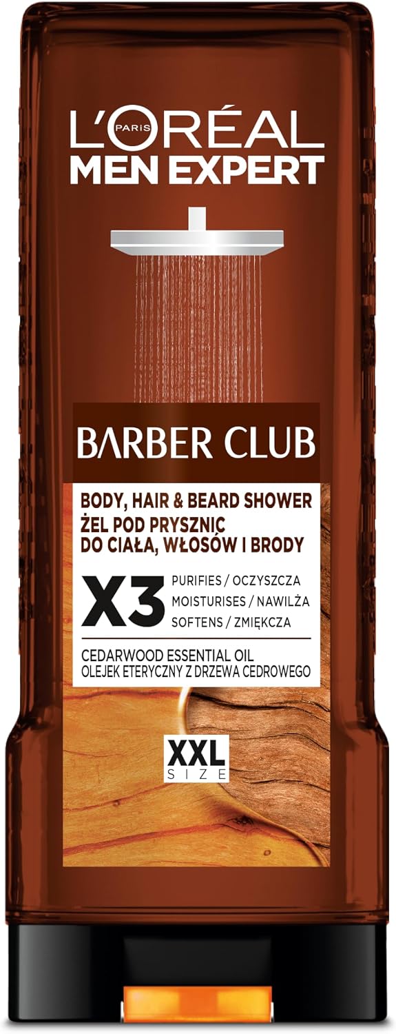L'Oréal Paris Men Expert Barber Club 5w1 żel do mycia ciała, włosów i brody, 400ml