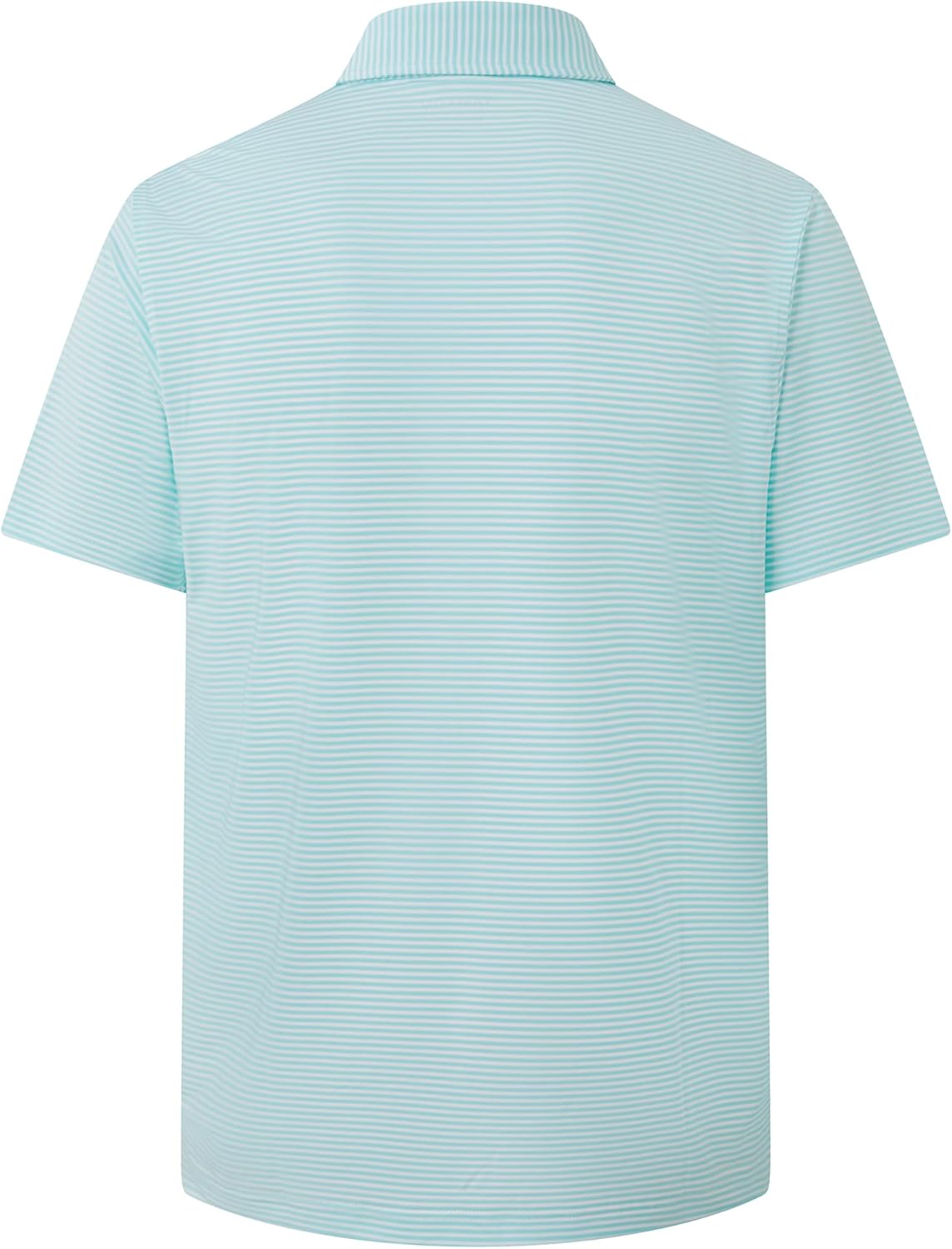 Men's Golf Polo Shirts - Moisture Wicking High Performance Short Sleeve Striped Collared Sports Casual Shirt