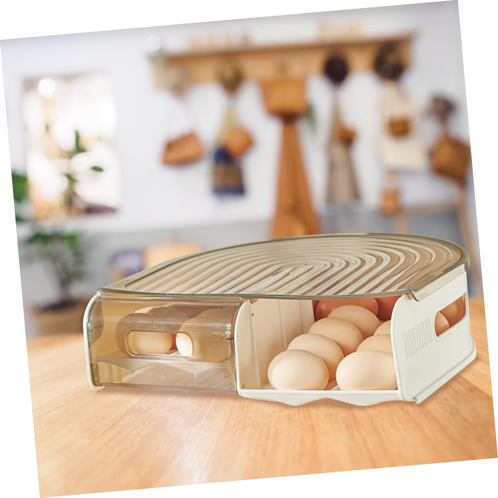 Eieraufbewahrungsbox für Kühlschrank, 1 Stück Kunststoff mit Schrägdesign