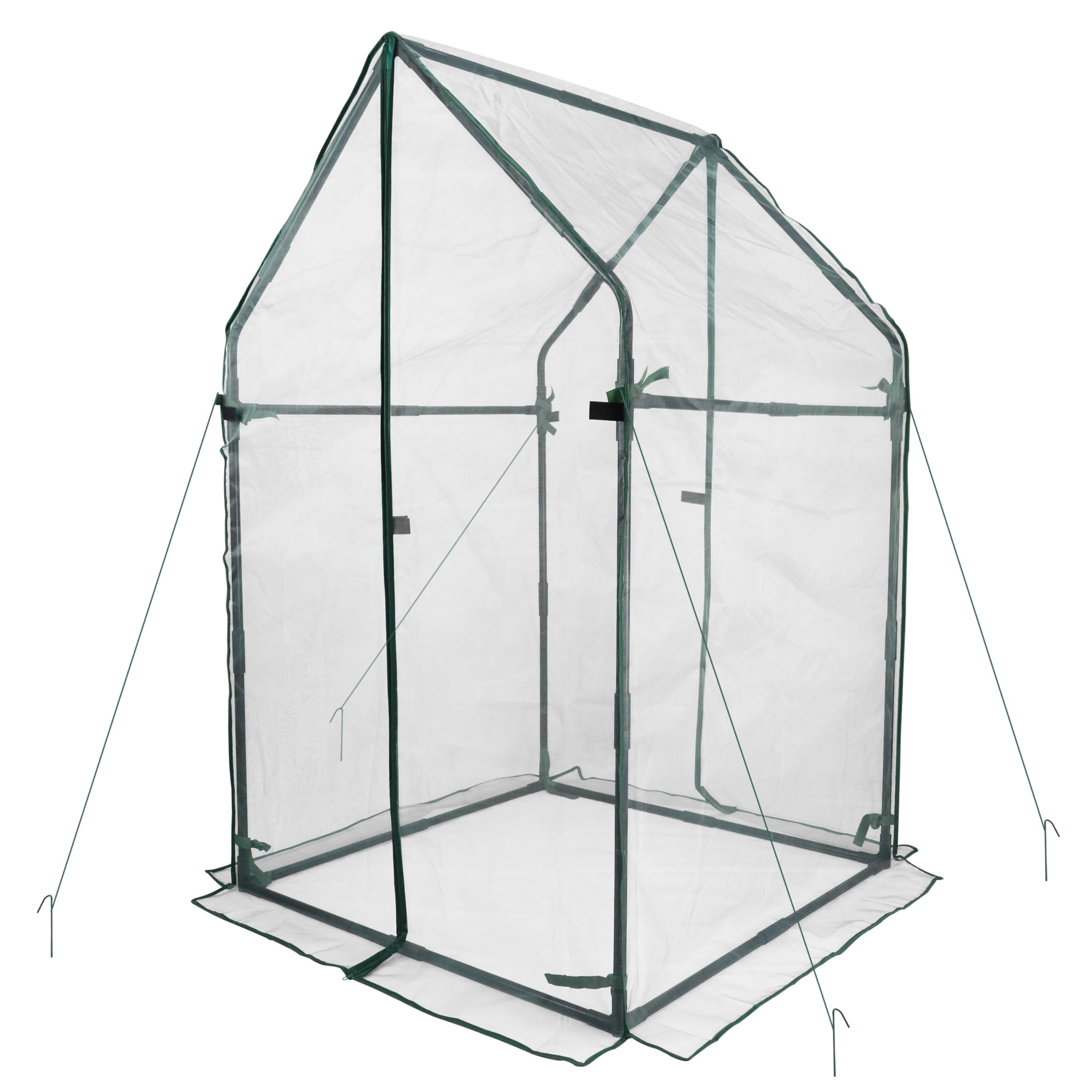 Gardzen Mini Greenhouse with Mesh Cover, Portable Outdoor Greenhouse, Enhanced Ventilation, Ideal for Spring, Summer & Fall 36.2"(L) x36.2(W) x59.5(H)