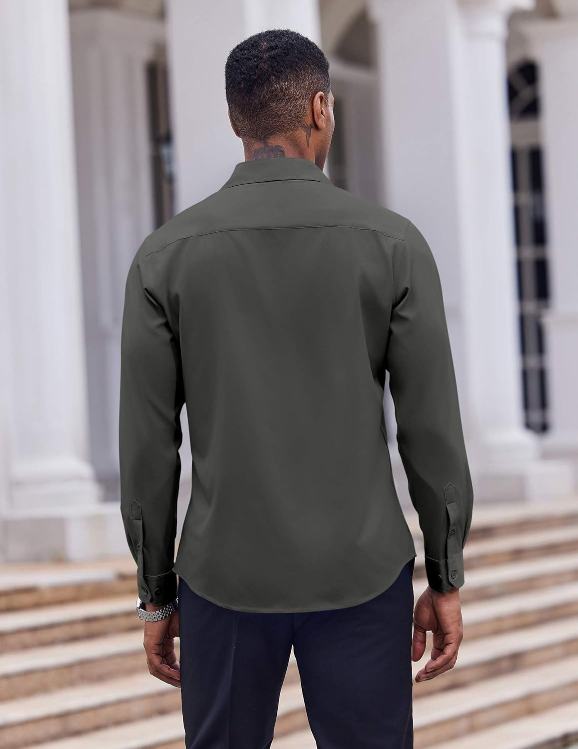 COOFANDY Men's Dress Shirts Long Sleeve Casual Button Down Shirt Solid Regular Fit Formal Business Shirts - Image 5
