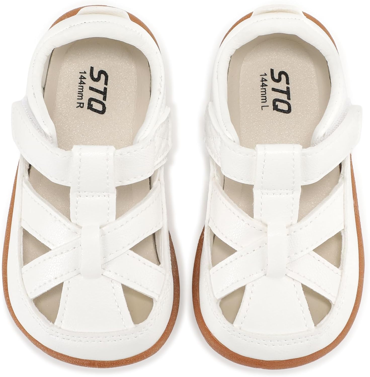 STQ Toddler Boy Girl Sandals Wide Toe Box Mary Jane Dress Shoes for Party School Uniform Summer Flower Girls Shoes