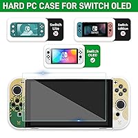 Vista 5 de GLDRAM Switch Carrying Case for Zelda, Portable for Nintendo Switch OLED with Travel Case Protector, White Dockable Switch OLED Skin Cover, Hand