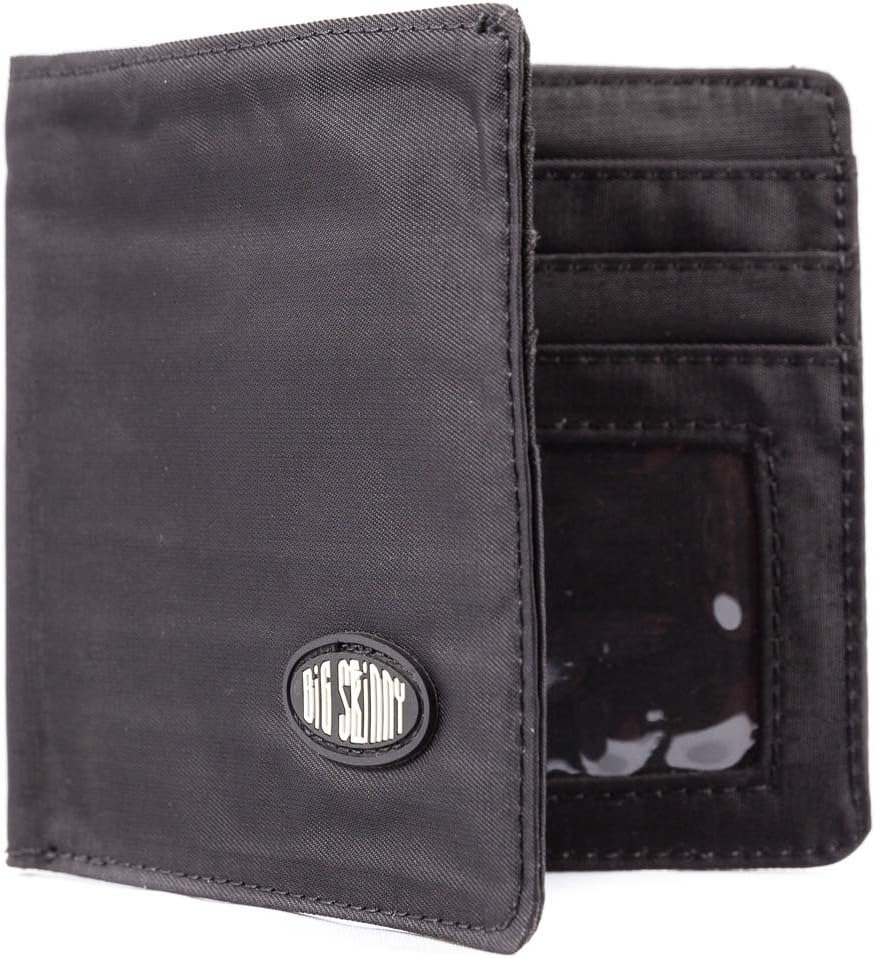 Big Skinny Men’s World BiFold Slim Wallet with Zippered Pocket, Holds