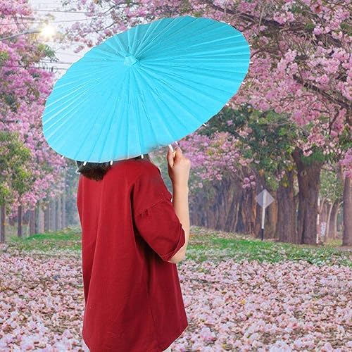 Miniatura 3 de Haofy Paraguas de papel para sombrilla, paraguas de papel en blanco para decoración de niños, pintura a mano, manualidades, decoración de boda,