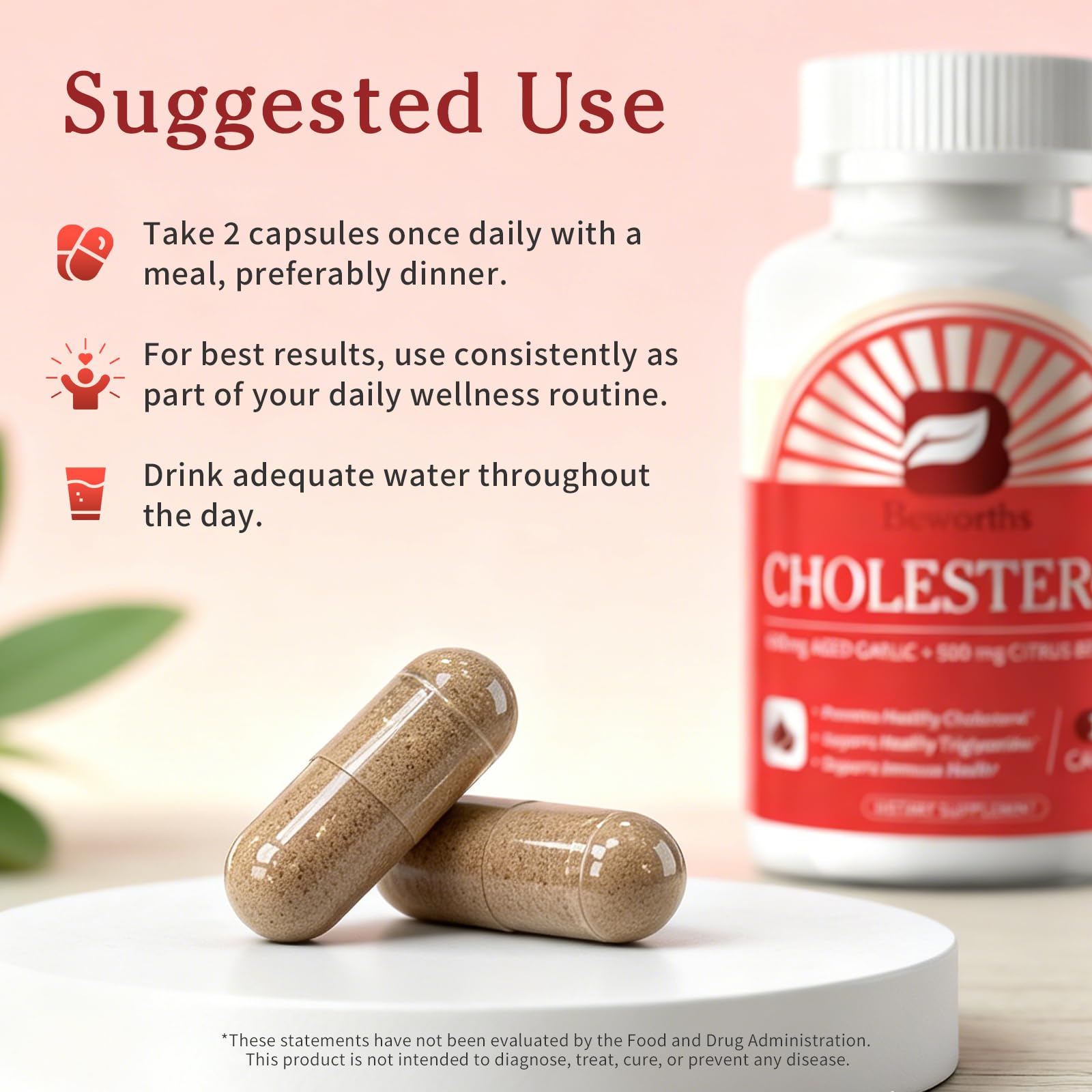 Cholesterol Health Supplements, Garlic Extract & Citrus Bergamot 120 count — Amazon image 5