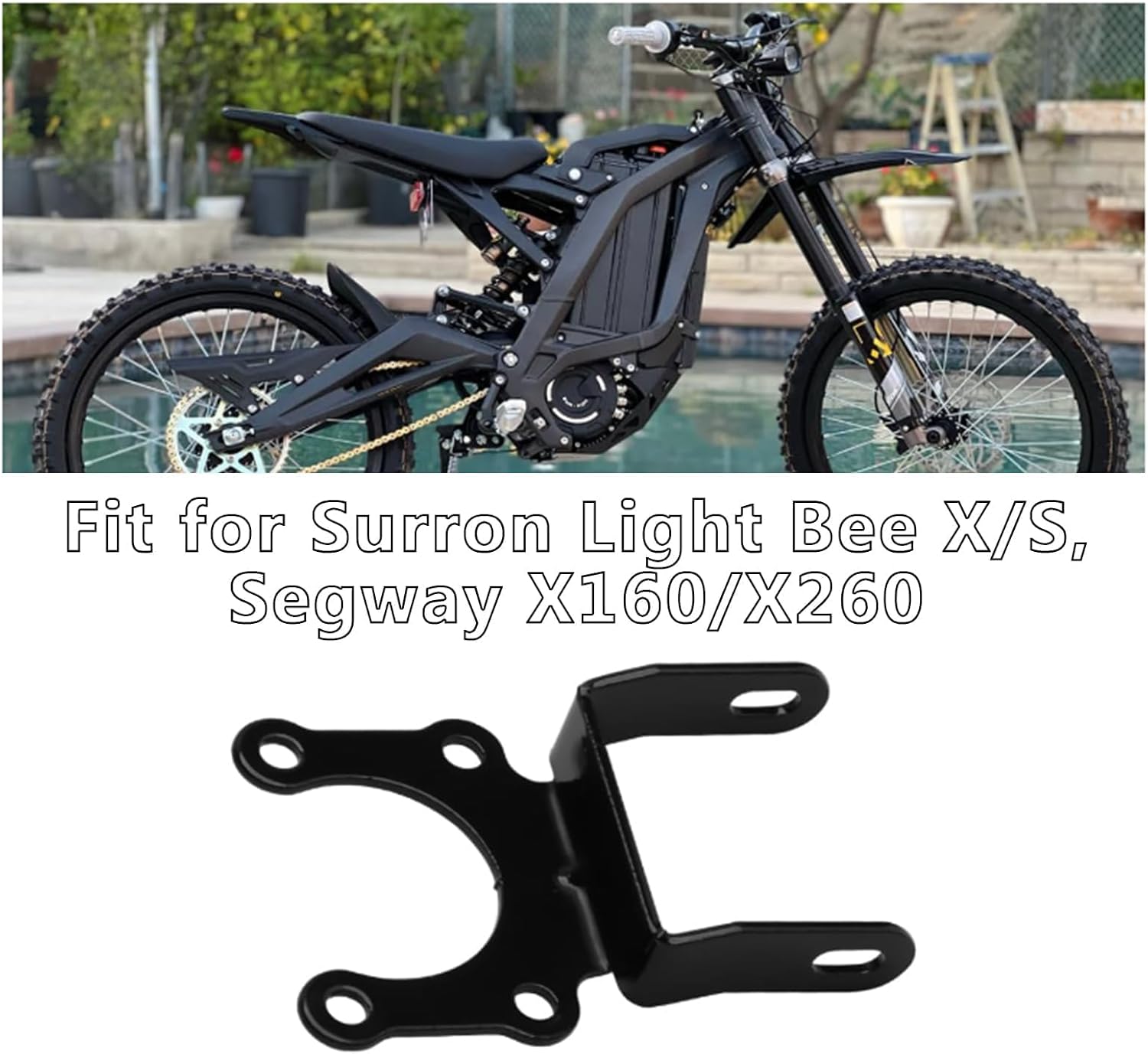 Motorcycle Headlight and Bracket for Surron Light Bee X S and Segway X160 X260, Headlamp with Heavy-Duty Mount Bracket,Off-Road E-Bike Accessories