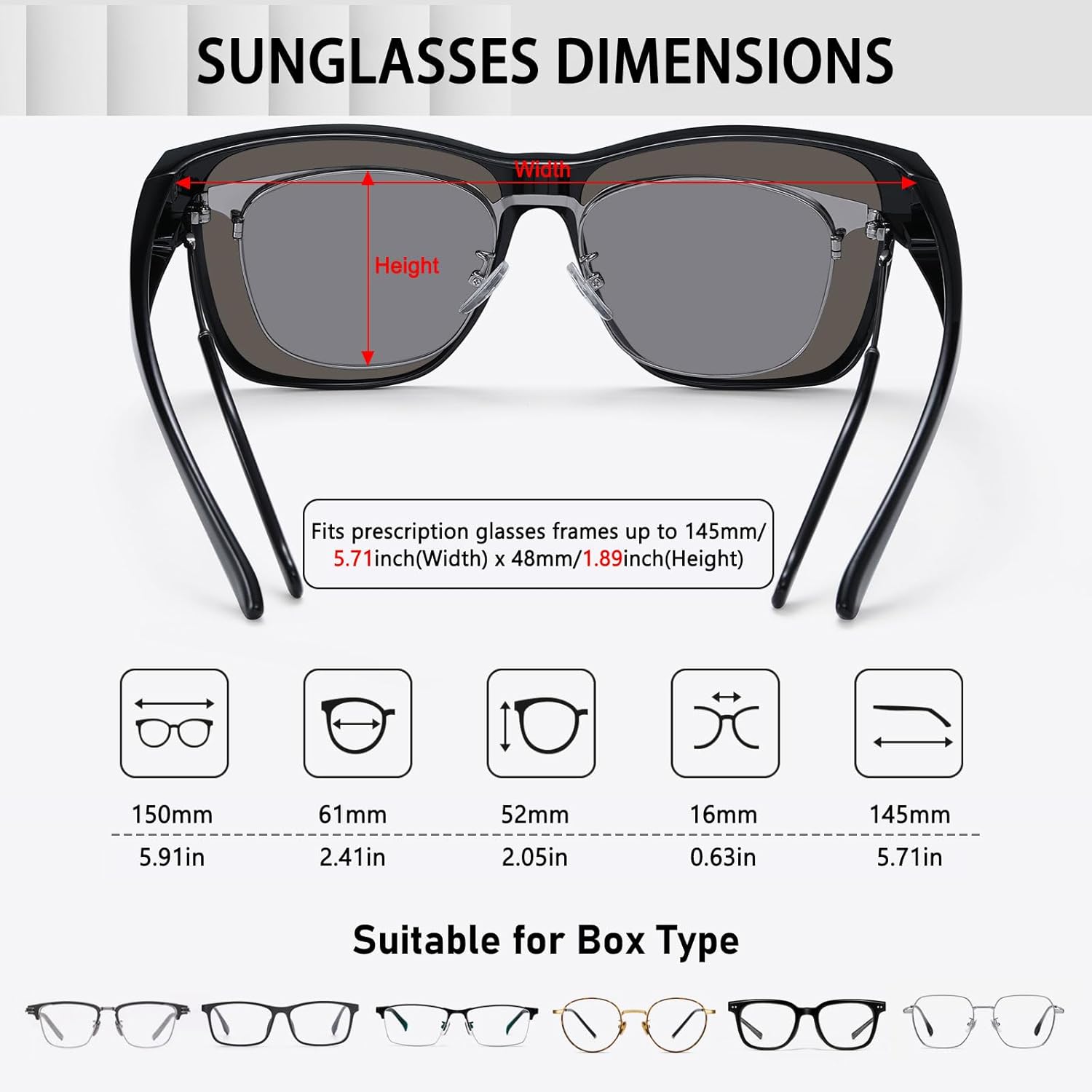 Wzerry Polarized Sunglasses Over Glasses for Women - Fit Over Glasses UV400 Protection Large Shades for Driving & Outdoor - Image 3