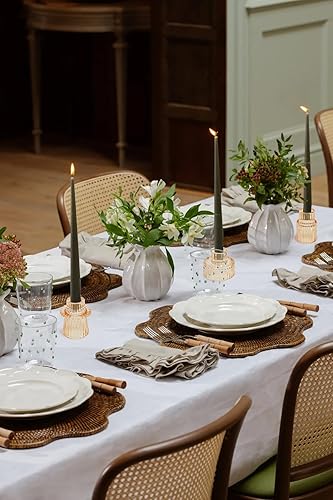 Miniatura 6 de Vixdonos Portavelas de Cristal para Velas de Té, Portavelas para Centros de Mesa, Decoración de Bodas y Fiestas de Cena (3 Piezas, Amarillo)