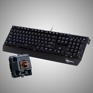 Rosewill Clicky Mechanical Gaming Keyboard with Cherry MX BR Switch Backlit Brown LED Gaming Mechanical Keyboard 104 Key
