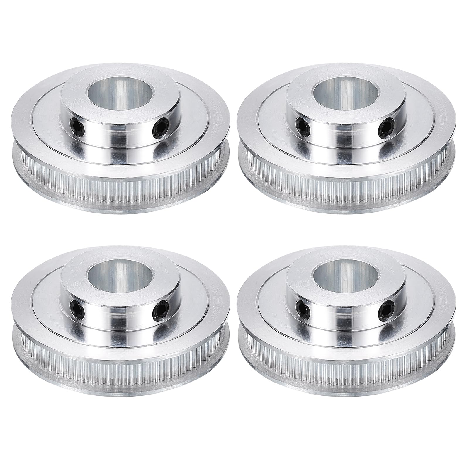 QUARKZMAN 4pcs Poulie Synchrone GT-2 80 Dents Alésage 16mm, Compatible Avec Courroie De 6mm De Largeur, Poulie D'Entraînement En Alliage D'Aluminium Pour Imprimante 3D, Machine CNC