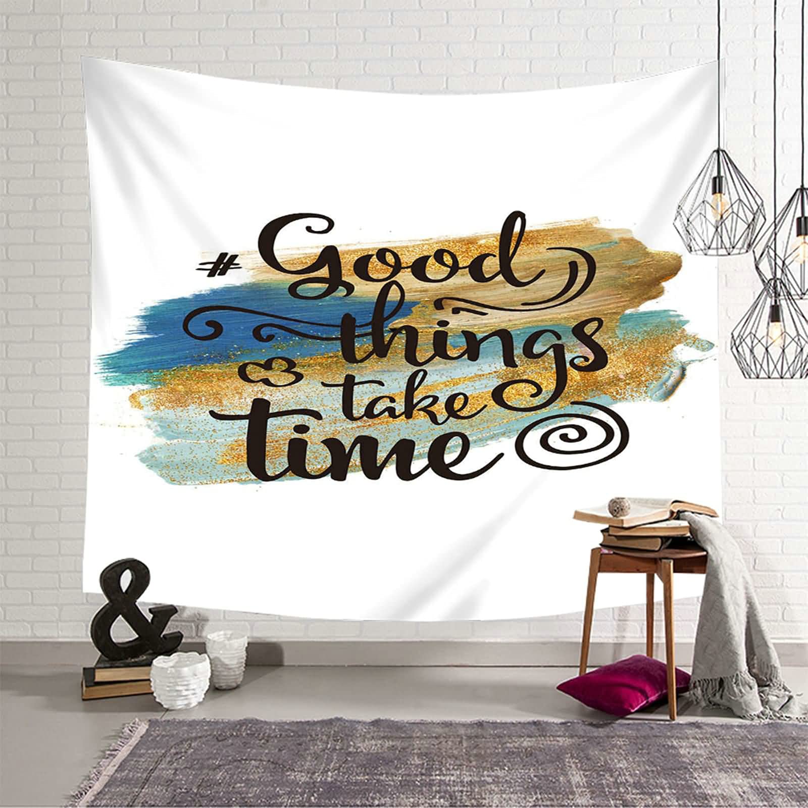 Tapiz de pared fácil de colgar de 150 x 130 cm para ocultar imperfecciones con estilo moderno