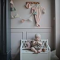 Vista 6 de mushie Manta de seguridad Moon Baby Lovey 100% algodón de muselina orgánico (rubor)