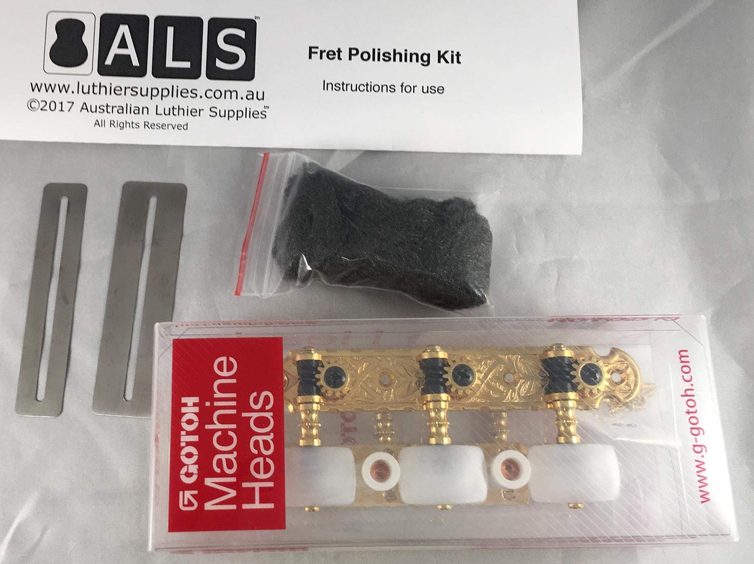 Gotoh Chitarra Classica Meccaniche (Kit di Lucidatura Tasti Bonus ALS) 35G1600 Modello Tuners by Gotoh Japan per Yamaha ecc. - Kit di lucidatura tasti by Australian Luthier Supplies