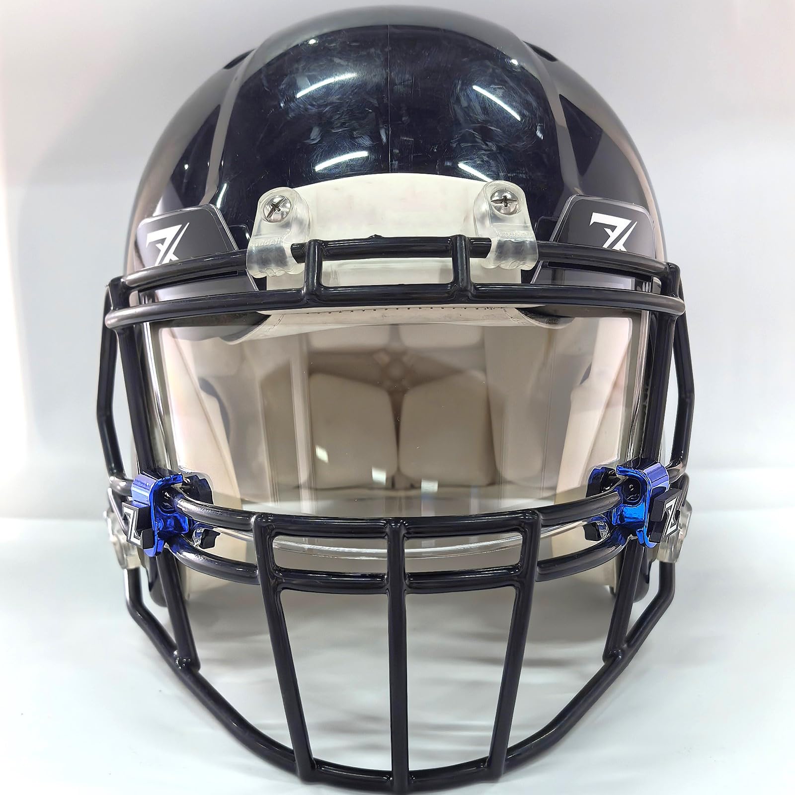 ZIXIOYS Clear Football Visor，Tinted Clip Fits Youth and Adult Football Helmets (Blue Clip+Clear Visor) : Sports & Outdoors