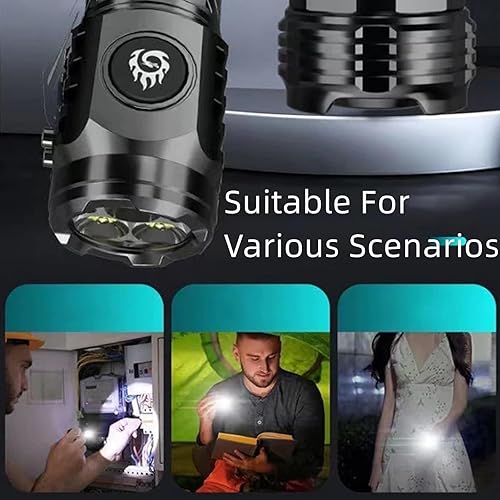 Miniatura 6 de Mini linterna monstruo de tres ojos, mini flash de monstruo de tres ojos, linterna súper potencia, linterna mini flash súper potencia, linterna