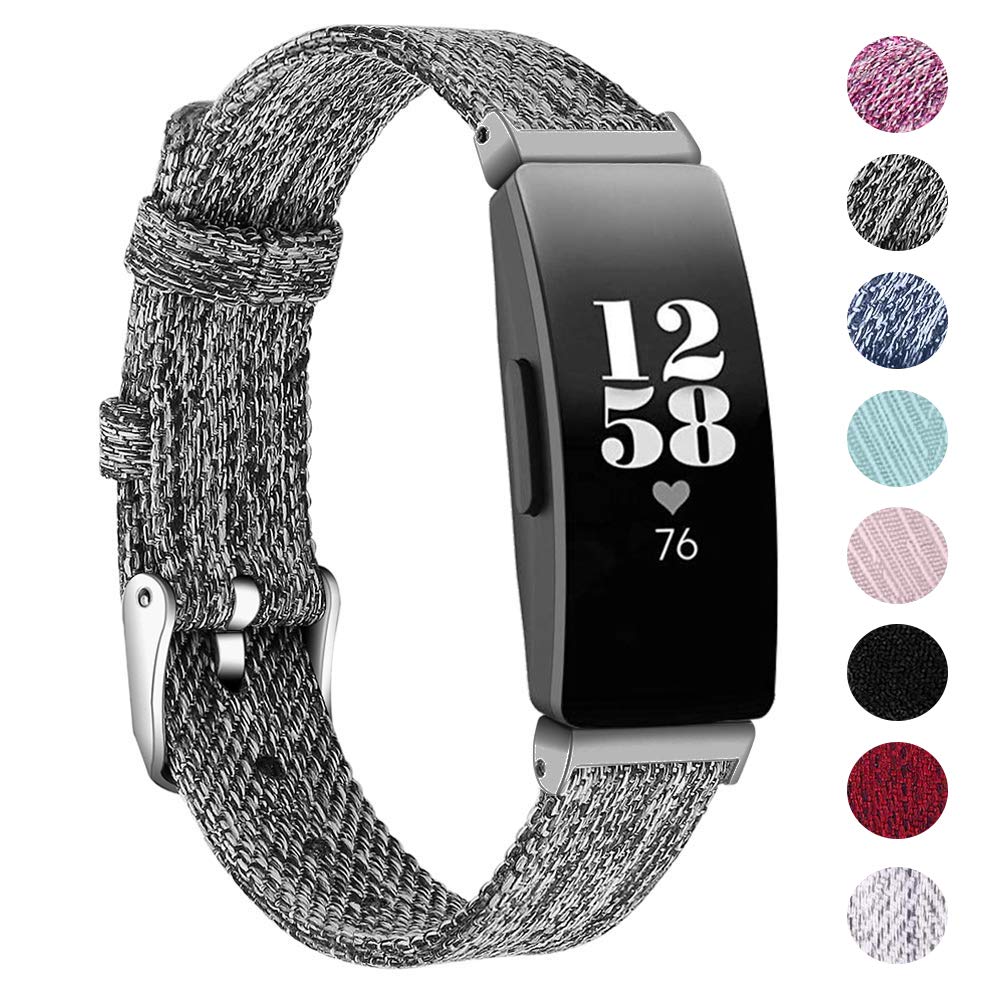 EZCO Bands Compatible with Fitbit Inspire HR & Inspire, Woven Fabric Breathable Watch Strap Quick Release Replacement Wristband Accessories Women Man for Inspire Smart Watch