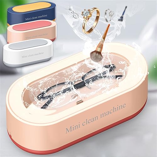 Cagogo Máquina portátil de limpieza ultrasónica de alta frecuencia con vibración de alta frecuencia, gafas de joyería, limpiador, caja de limpieza