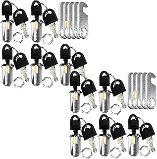 Lsgoodcare10Pack Sicherheit Briefkastenschloss Schrank Schublade Schrank Cam Lock 25Mm mit 20 Schlüsseln, jedes Schloss sind verschiedene Schlüssel