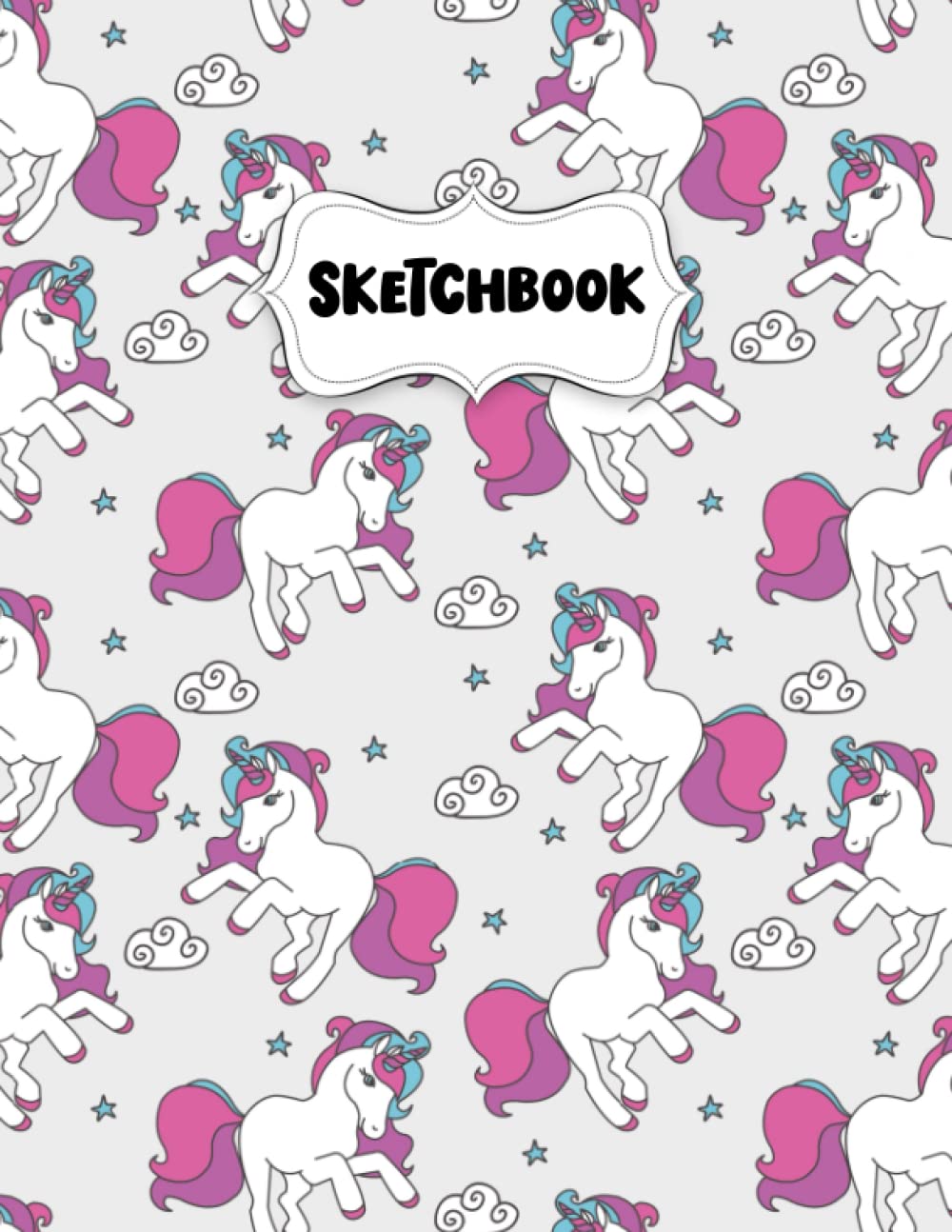Sketchbook: Pretty Little Unicorn Sketch Book for Drawing: Blank Sketch Pad for Drawing for Kids: Sketchpad for Drawing for Kids, Bleed Proof Art Sketch Book 8.5 x 11