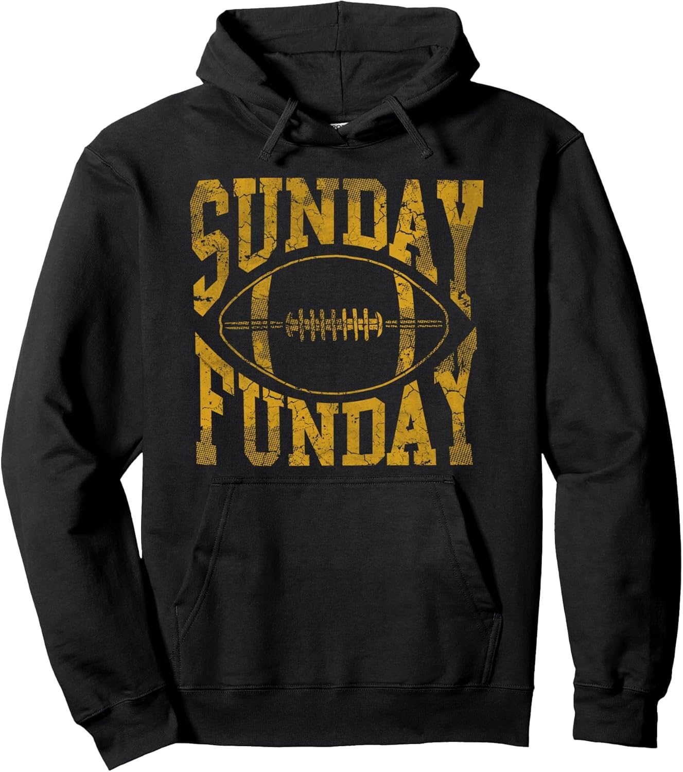 Vintage Yellow Sunday Funday Football Hoodie Men Women Pullover Hoodie