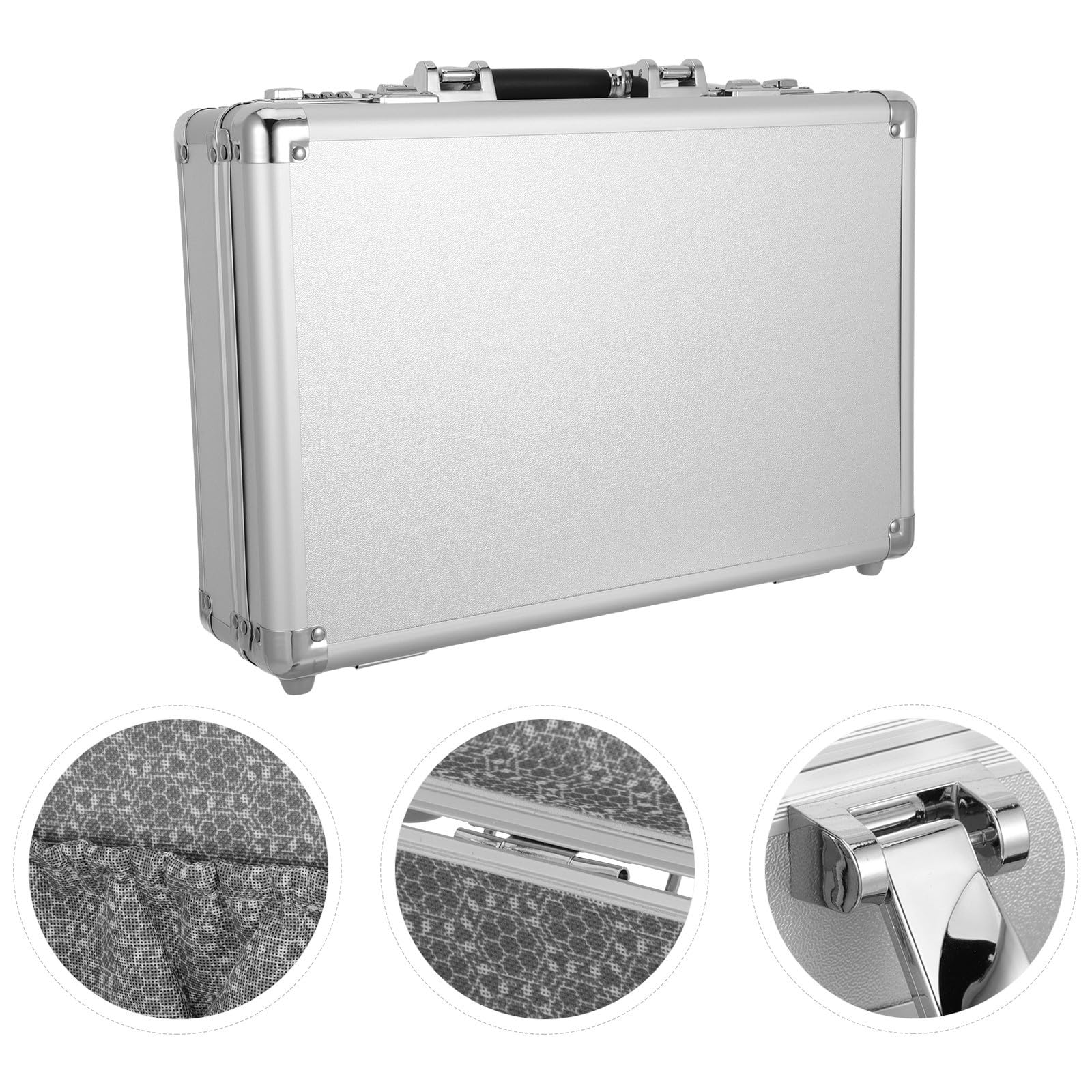 Toddmomy Boîte à Outils Portable avec Serrure à Code en Alliage D'aluminium Design, Multifonctionnelle Couleur Argenté pour Voyage et Lieu de Travail