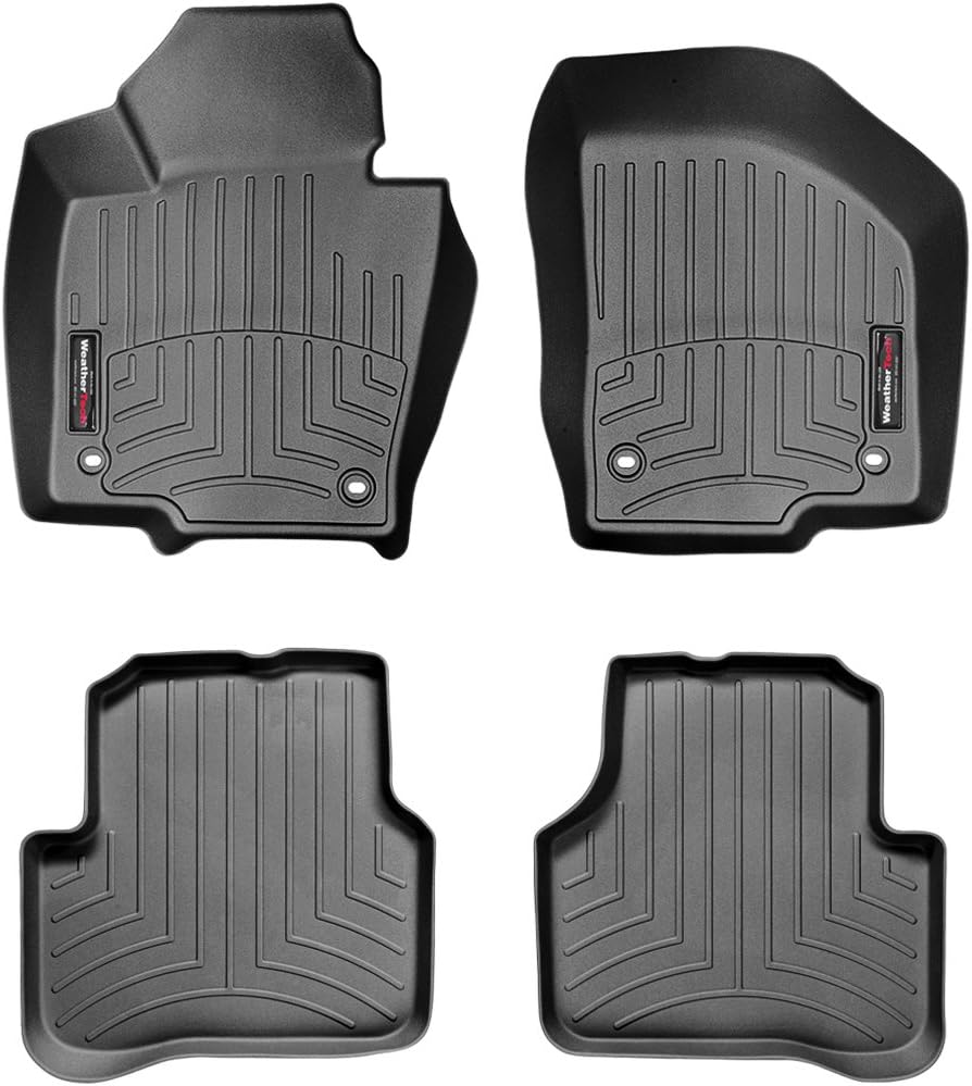 WeatherTech Custom Fit FloorLiners for VW Passat - 1st & 2nd Row (44384-1-2), Black