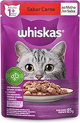Whiskas Sachê Carne - Ração Úmida Para Gatos ao Molho, Adultos, 85g