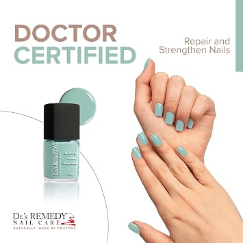 Drs Remedy Enriched Nail Polish: Non Toxic, All Natural, and Organic - Doctor Formulated: Strengthens, Restores, Heals, and Protects '24-Free' - TRUSTING Turquoise