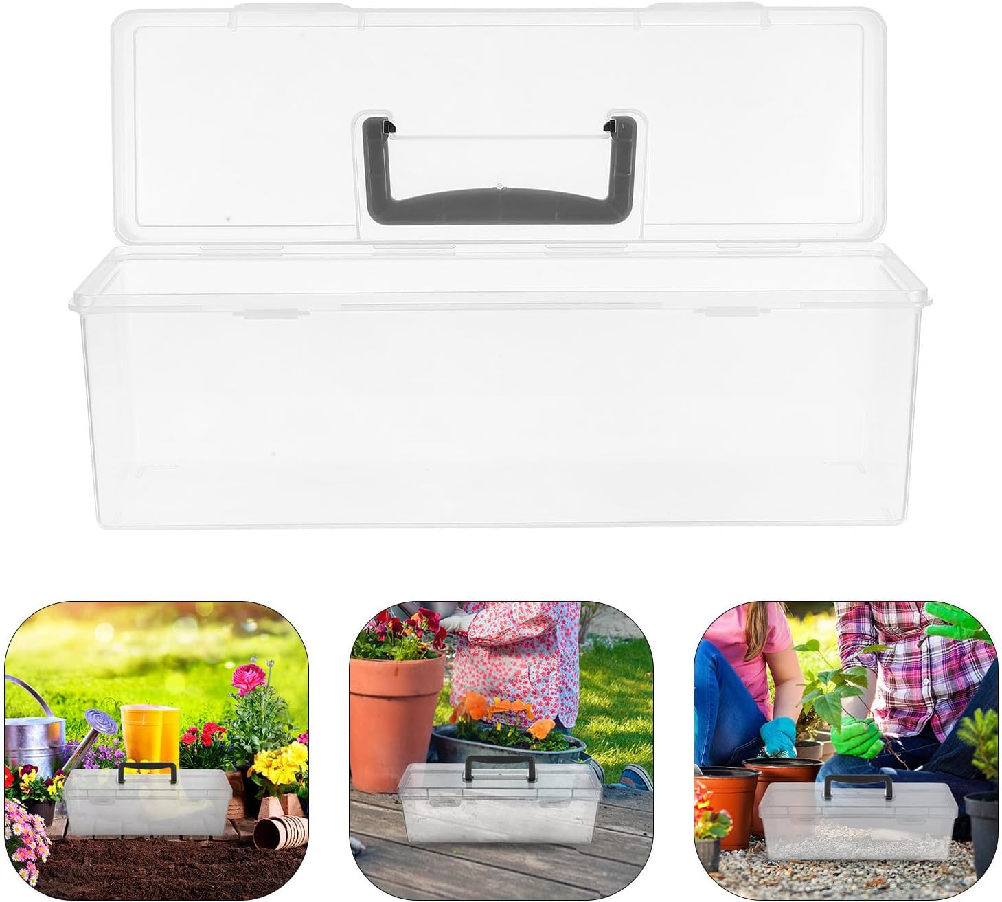 Toddmomy Plastic Seed Storage Box with Protection with Multiple Compartments and Compact Design Sturdy Gardening Organizer Portable Plastic Seed Organizer for Balcony and Camping for Home