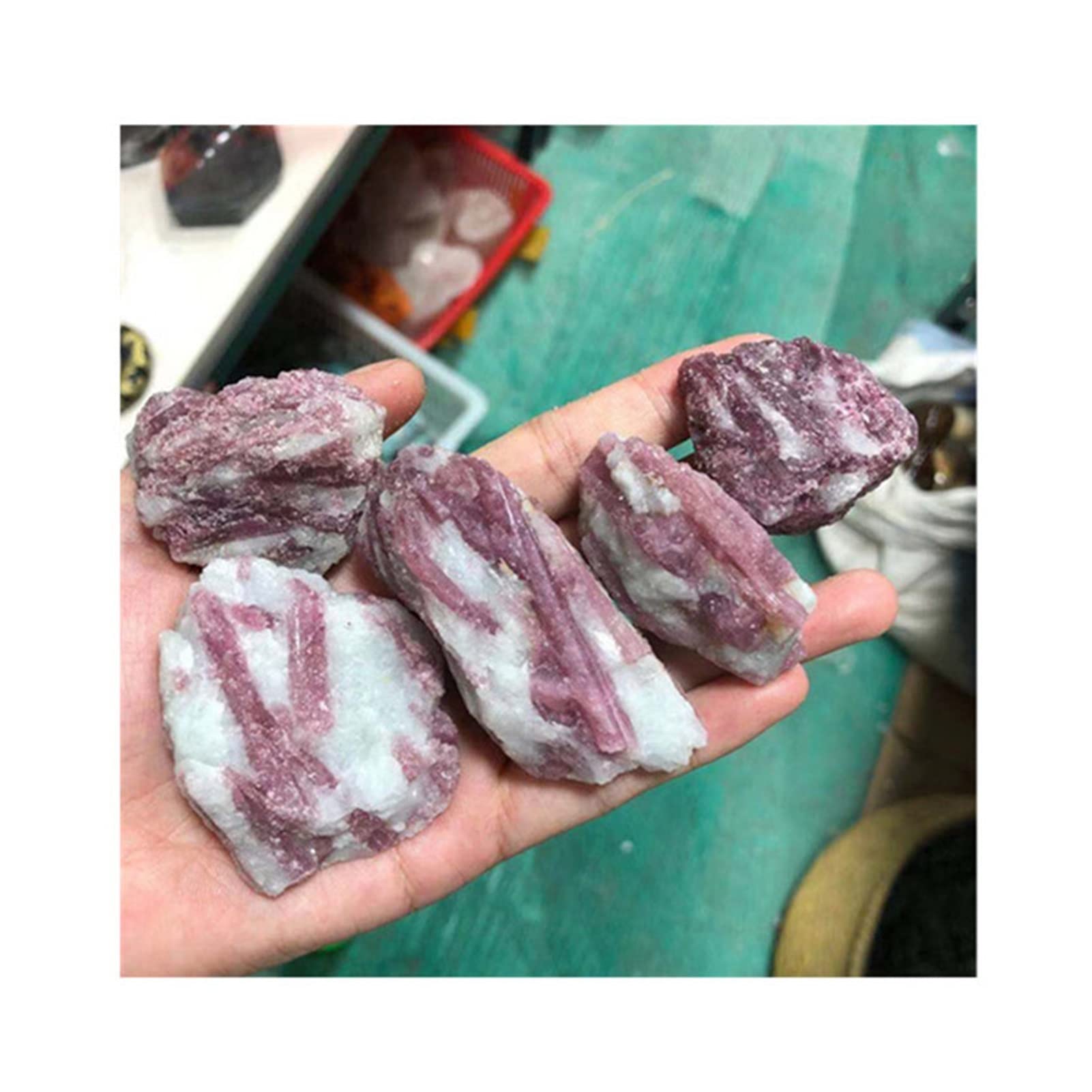 Cristallo Naturale Grezzo tormalina Rosa Naturale Pietra Grezza Cristallo Gemma Grezza Decorazione Domestica Collezioni di casa