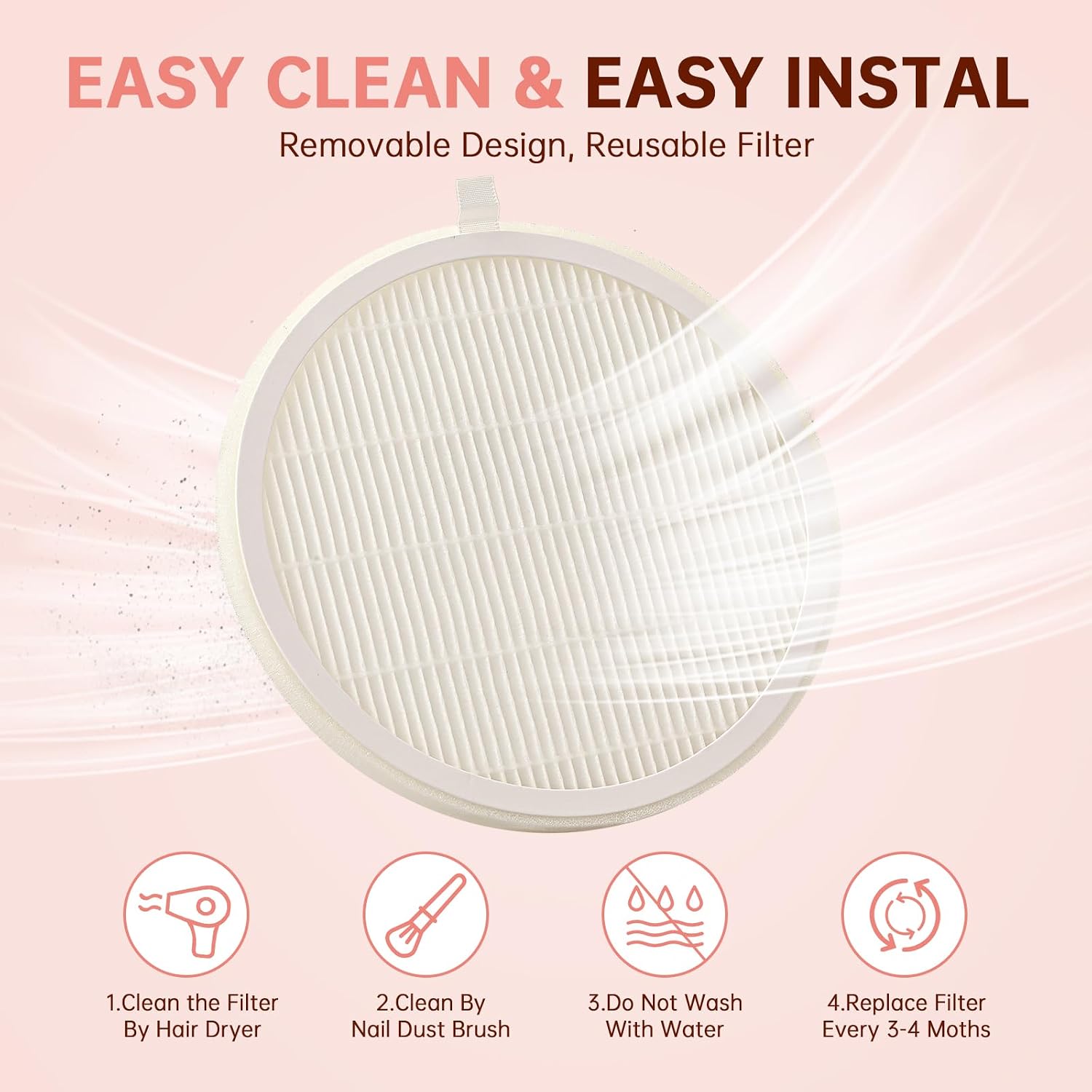805 Nail Dust Collector, Rechargeable Dust Collector Nail Tech, Powerful Vacuum Fan Vent Dust Collector Extractor AB Diamond &100 Sheets Nail Dust Collector Filter Paper