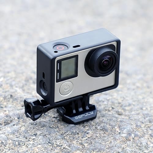 Miniatura 8 de GEPULY Carcasa protectora de montaje en marco con accesorios de soporte y tapa de lente para cámaras GoPro Hero 3, Hero3+, Hero 4 Black Silver