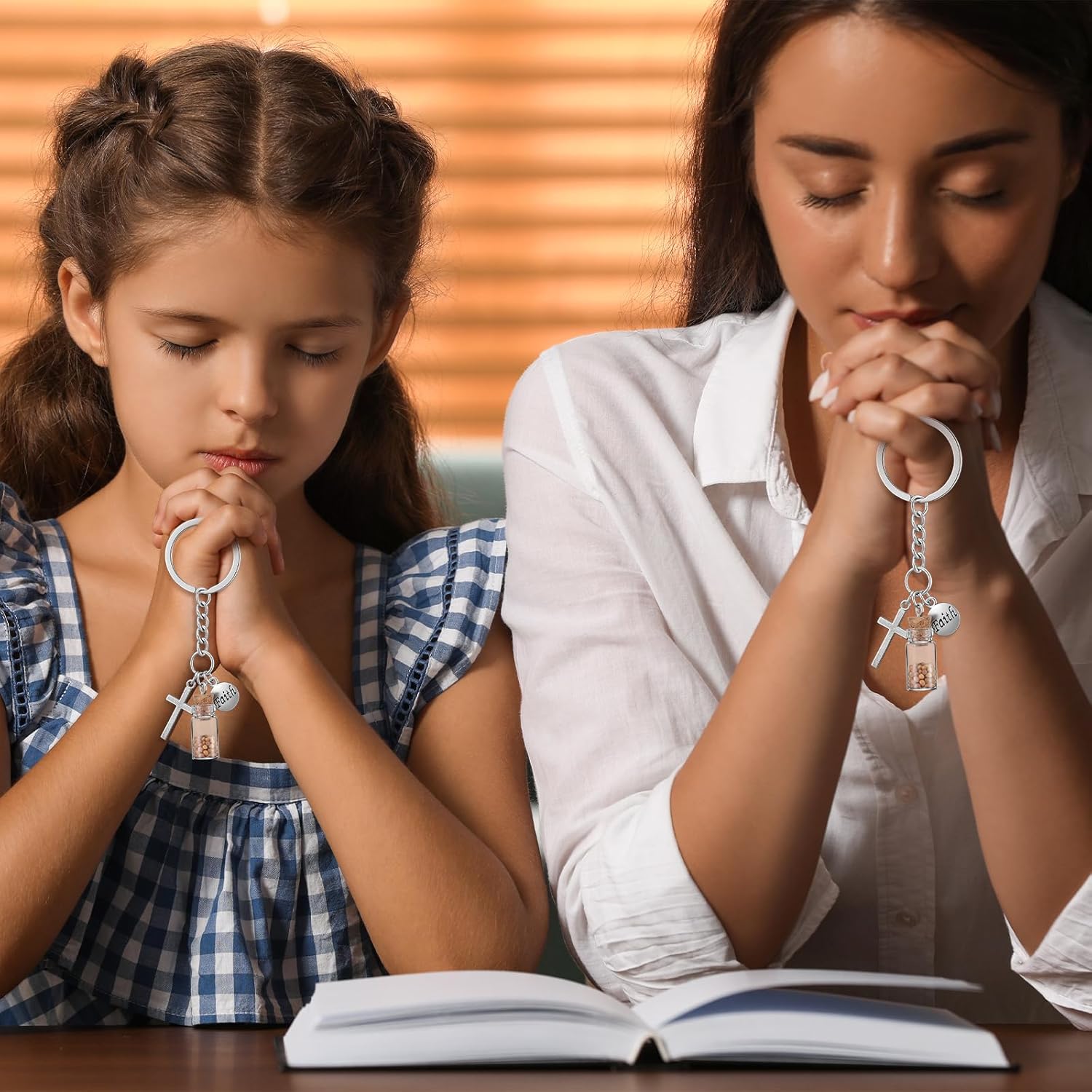 Sureio Mustard Seed Keychain Mustard Seed Faith Gifts Sets Include Keychain Card for Christian Religious Men Women(No Seeds) - Image 6