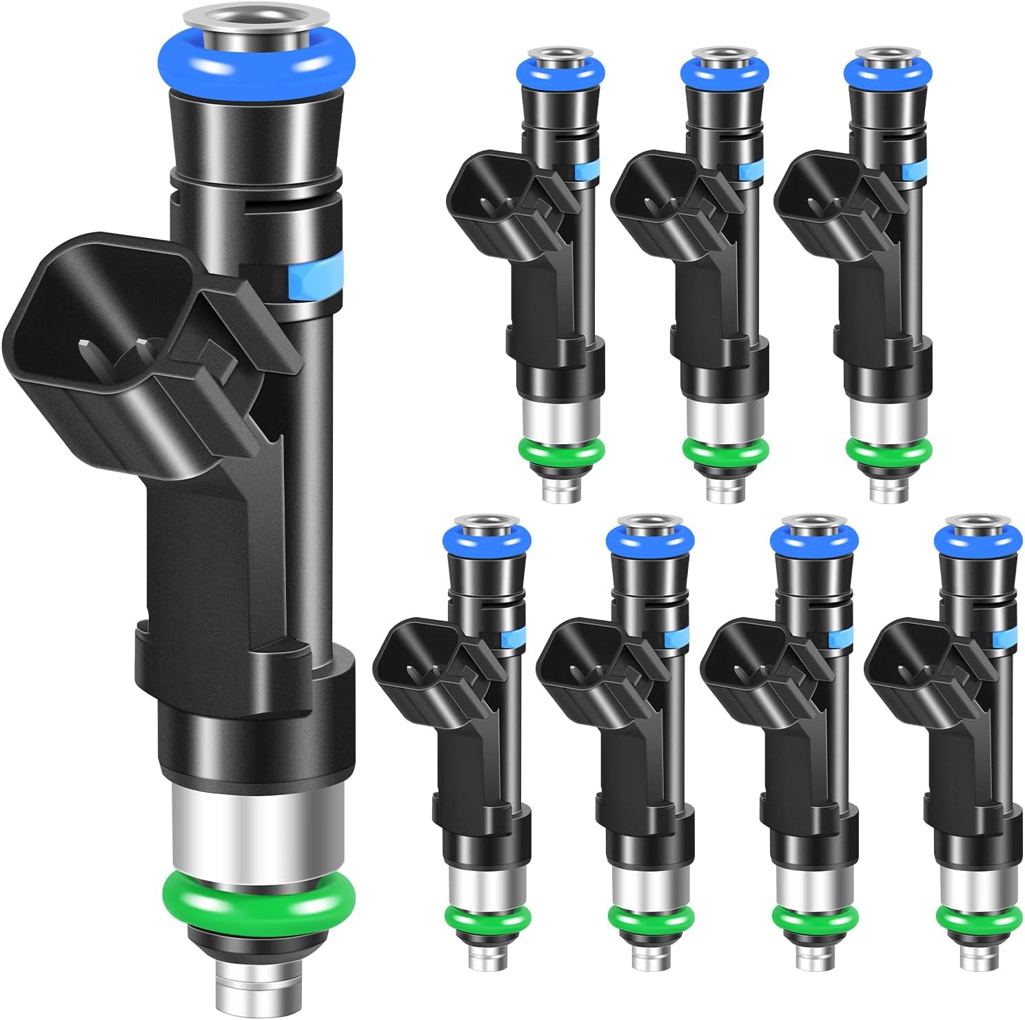 Fuel Injectors 0280158089 Set of 8 Compatible with Ford Crown Victoria 2006-2011,for Lincoln Town Car 2006-2011,for Mercury Grand Marquis 2006-2011 V8 4.6L Automotive Injectors