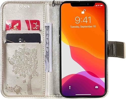 Miniatura 5 de Funda tipo cartera para Samsung Galaxy A32 4G, funda de piel sintética de alta calidad para Galaxy A32 4G, 2 ranuras para tarjetas, ajuste preciso,