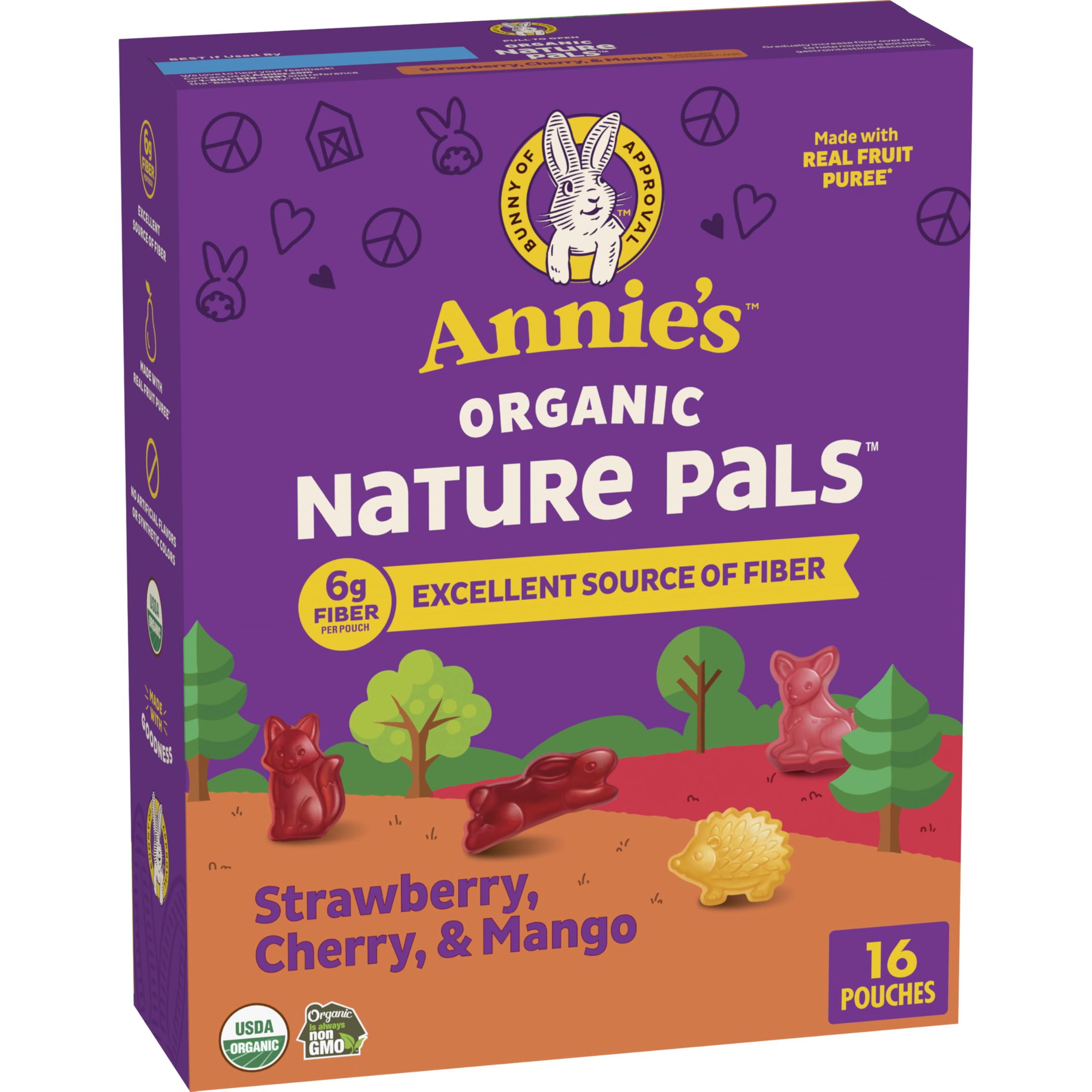 Amazon.com: Annie's Organic Nature Pals Strawberry, Cherry & Mango