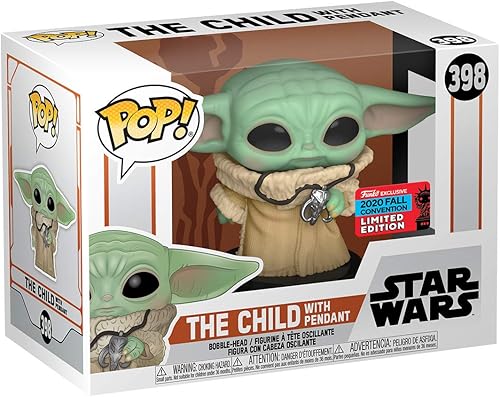 Miniatura 2 de Funko Pop! Star Wars: The Mandalorian - Figura de vinilo de The Child with Necklace - Figura de acción exclusiva de la convención de otoño
