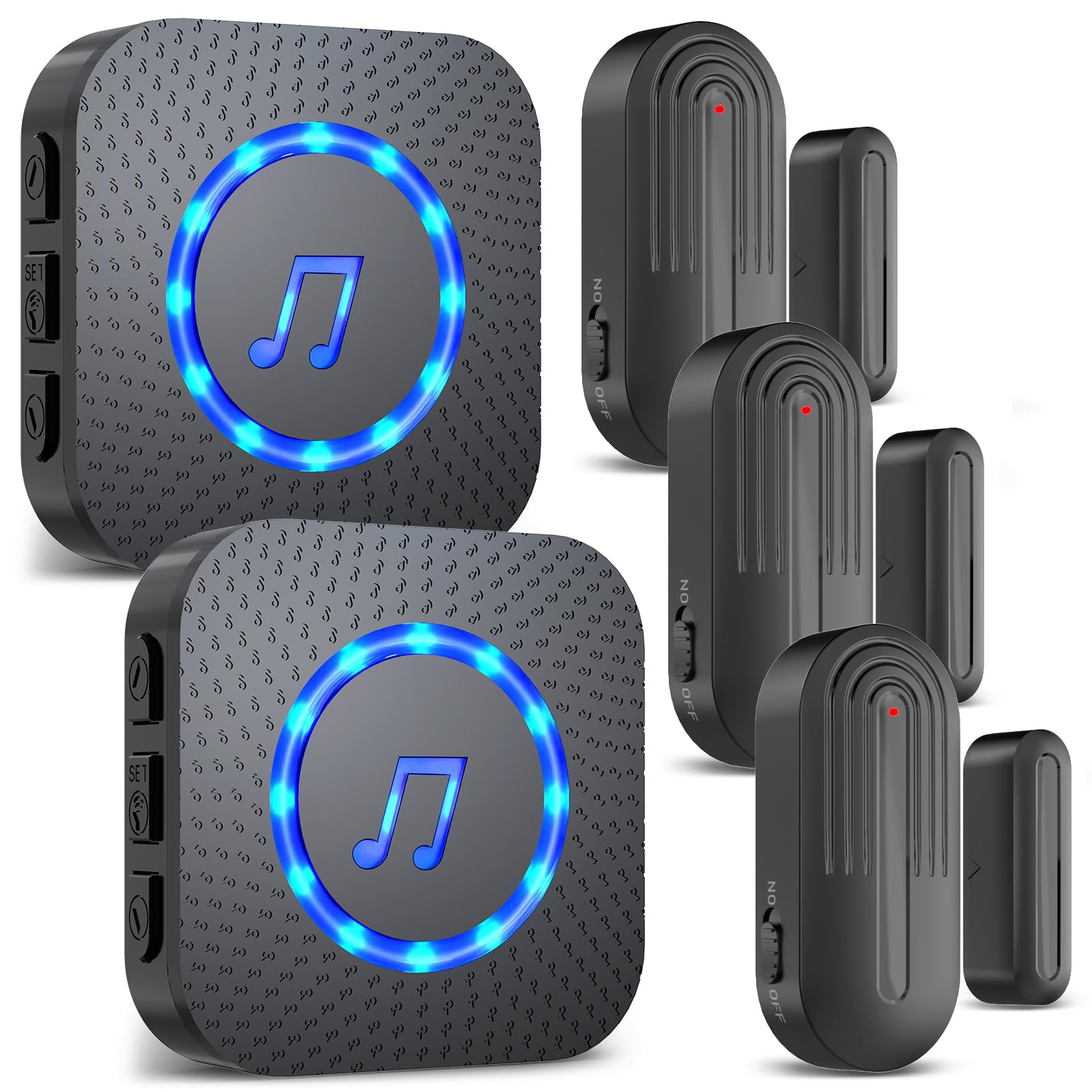 SANJIE Wireless Door Open Alarm Sensor Chime for Home Business Shop Office When Entering,Shop Entry Chime