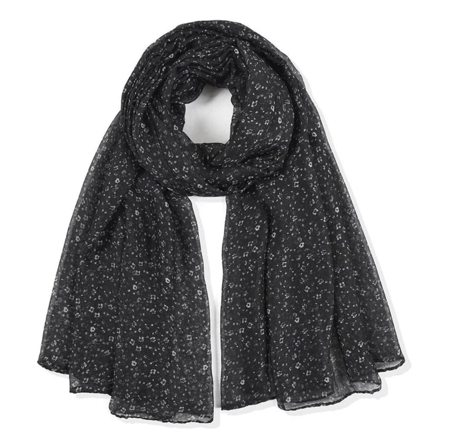 Bufanda Toquilla Bufandas Chal Bufanda Ligera Y Suave Estampado Floral Vintage Cuello Envolvente Clásica Suave