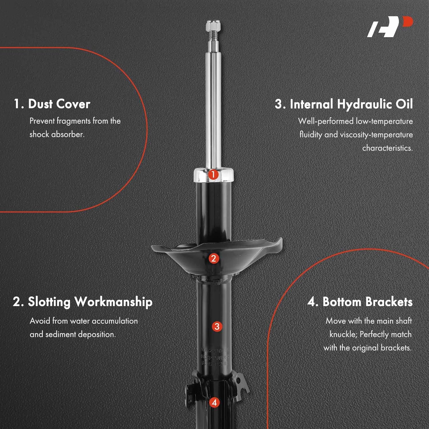 A-Premium Front Struts Compatible with Subaru Outback 2000-2002 - 2x Replacement Suspension Bare Strut Shock without Coil Spring