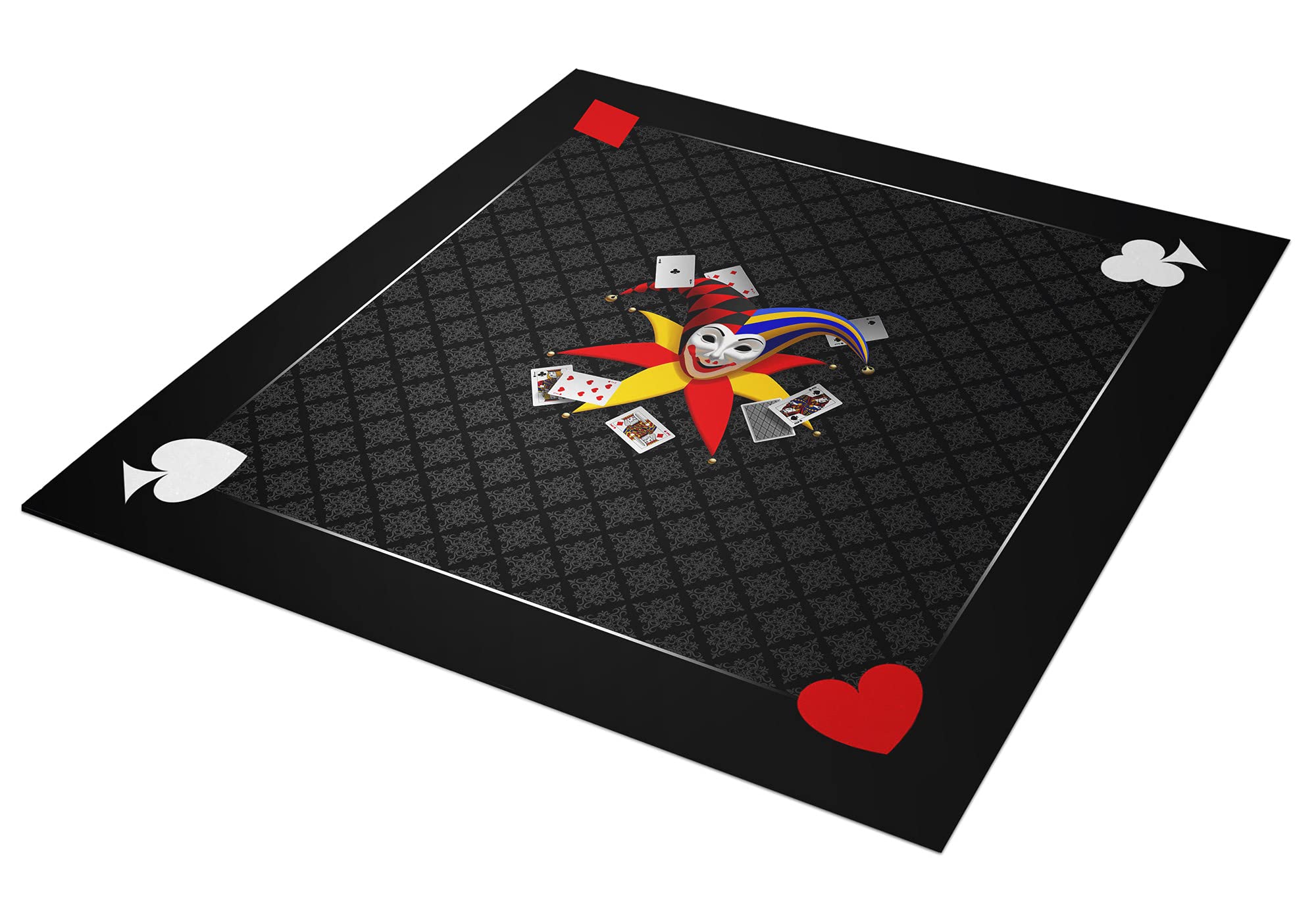 Tapis Belote Joker - Noir - 60 x 60 cm - Fabrication Française