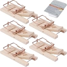 Artecsis Wooden Mouse Traps with Bait Impact Trap Snap Trap High Impact Power Set of 5