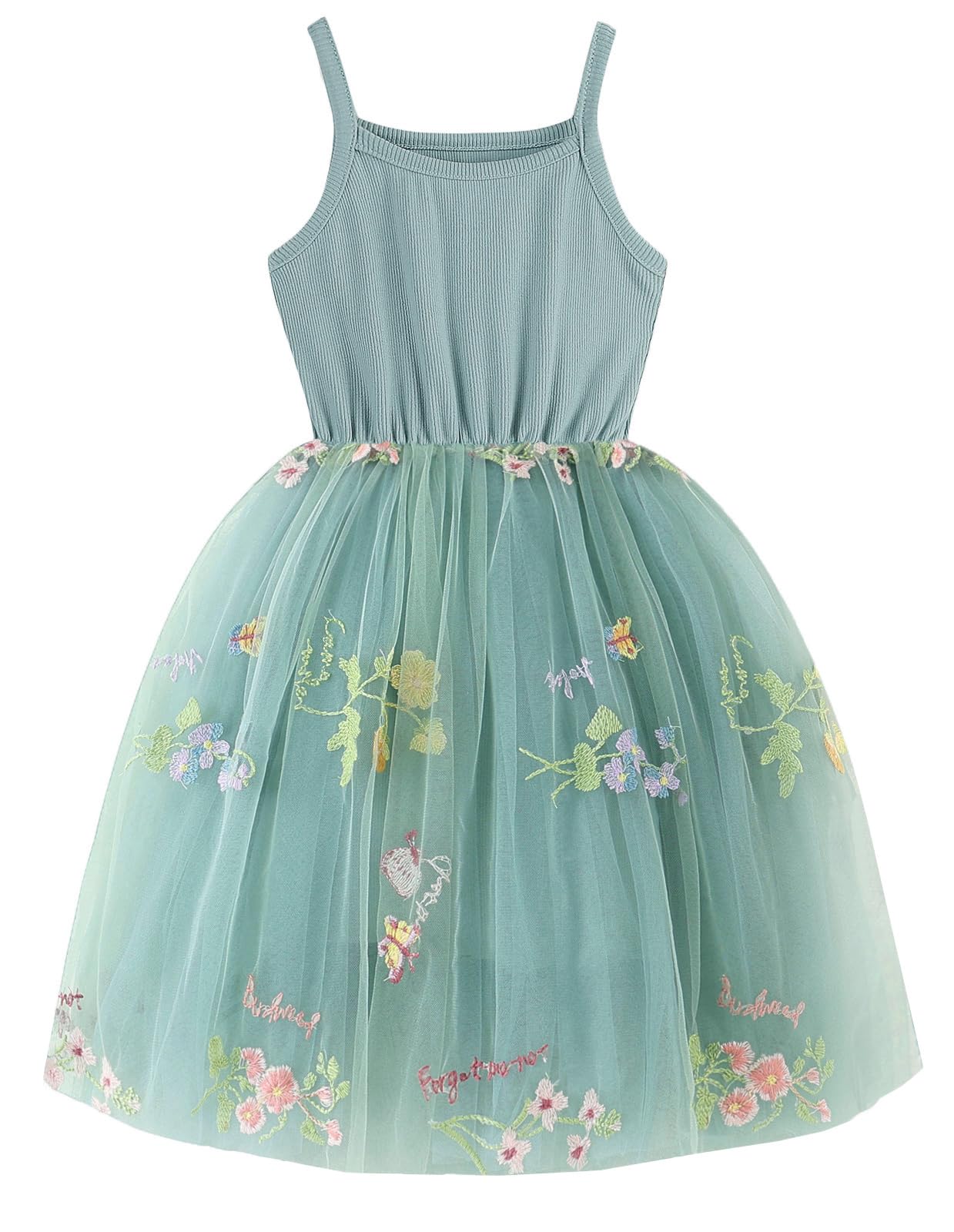 GSVIBK Baby Girls Tutu Dress Sleeveless Toddler Cotton Tulle Skirt Princess Party Prom Dresses