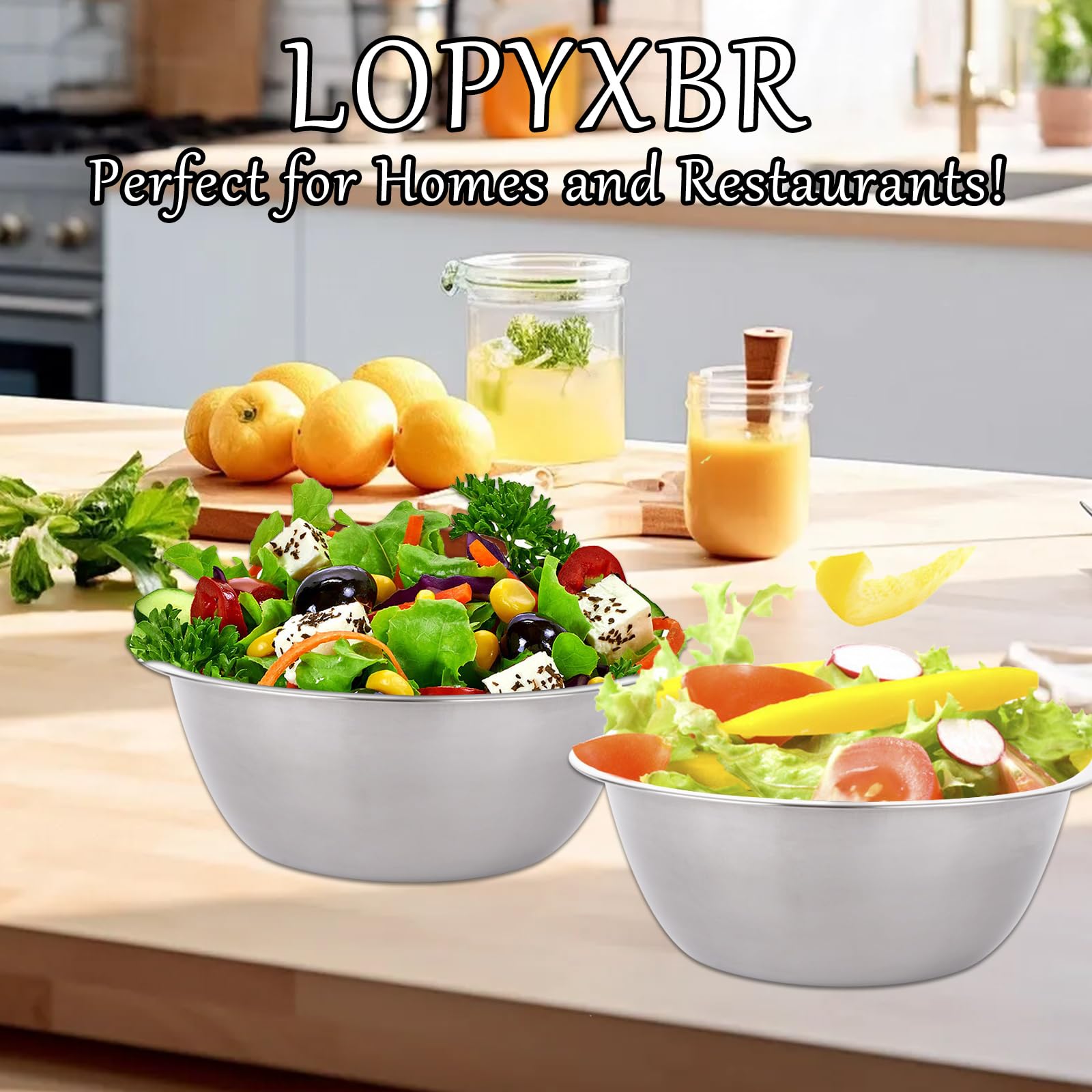 5 cuencos de acero inoxidable para hornear, cuencos de metal con marcado de medición, juego de cuencos para mezclar para cocina, preparación, apto para lavavajillas (0,58 L, 0,9 L, 1,6 L, 2,05