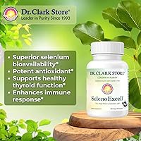Vista 3 de Dr. Clark SelenoExcell Suplemento de selenio, 200mcg, 100 cápsulas