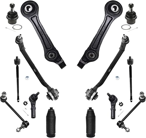 Detroit Axle - Kit de extremo delantero RWD para Chrysler 300 Dodge Charger Challenger 2011-2014, 4 brazos de control inferiores, 2 eslabones de